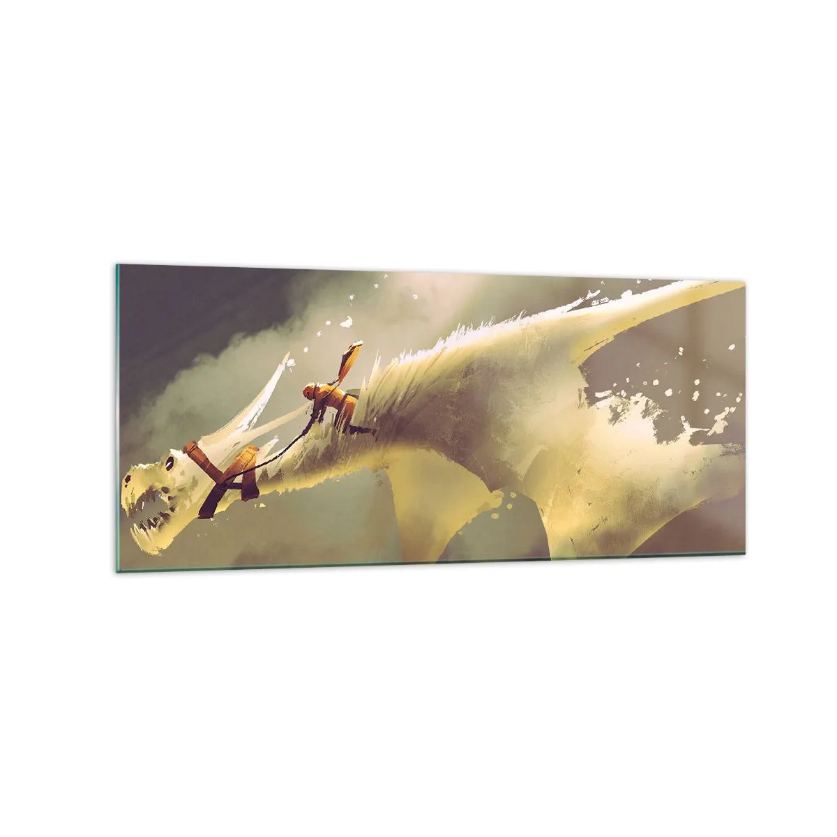 Glass picture - To the Rescue of the World - 120x50 cm