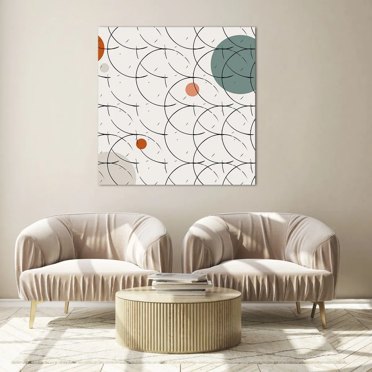 Glass picture - In the Spirit of Pop-art - 30x30 cm