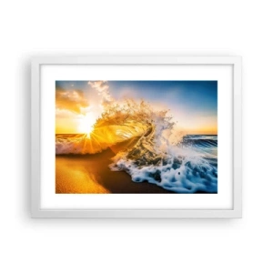 Poster in white frmae - Playing with Sand - 40x30 cm