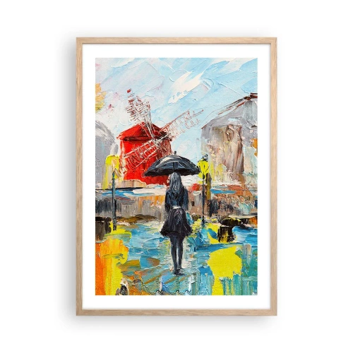 Poster in light oak frame - Parisian Legends - 50x70 cm