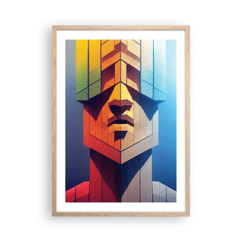 Poster in light oak frame - Man of Principles - 50x70 cm