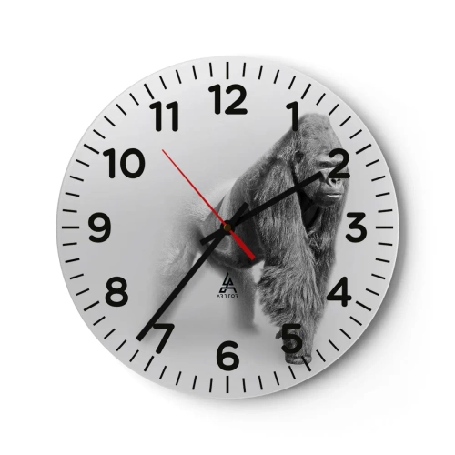Wall clock - Clock on glass - Certain of Its Strength - 30x30 cm