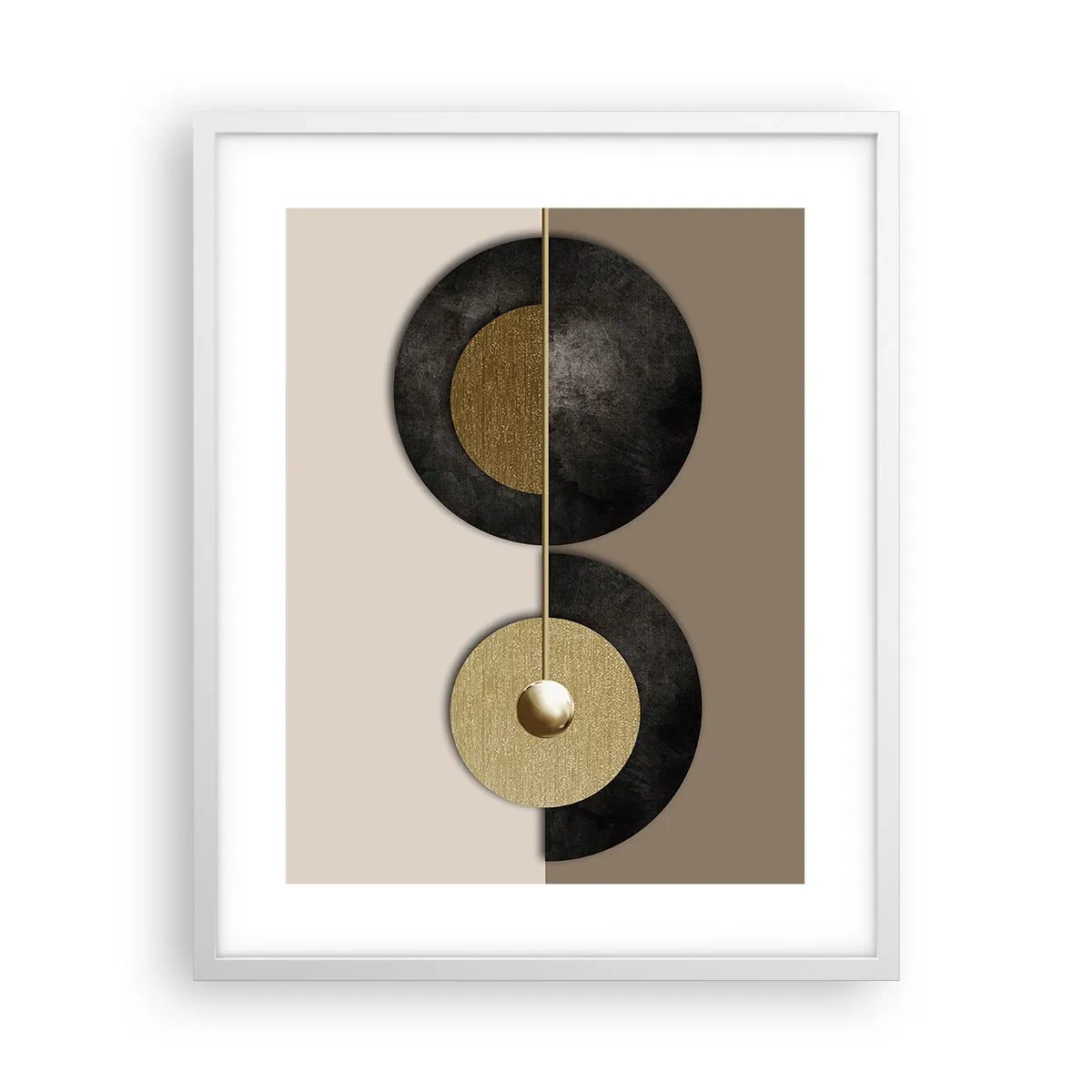Poster in white frmae - Variations on Wheel - 40x50 cm