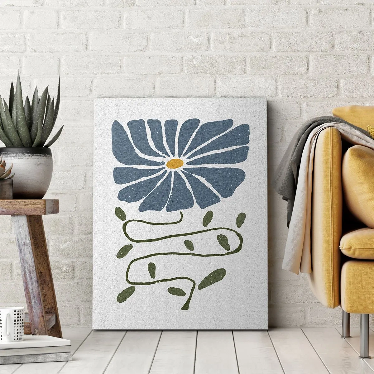 Canvas picture - Twig to Flower - 45x80 cm