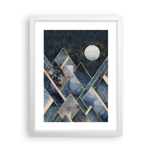Poster in white frmae - Geometrical Landscape - 30x40 cm