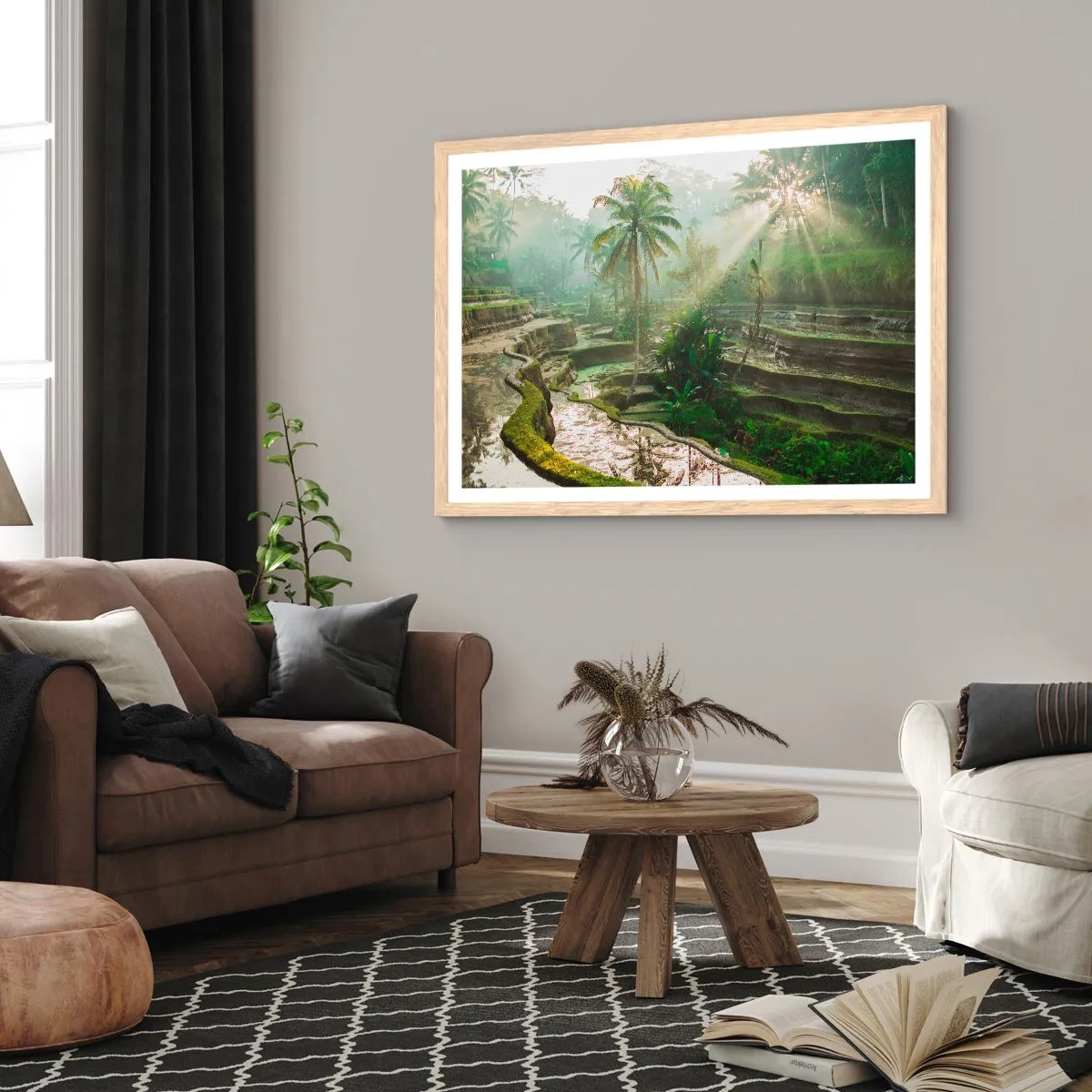 Poster in light oak frame - Maturing in the Sun - 70x50 cm