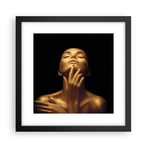 Poster in black frame - Like Golden Silk - 30x30 cm