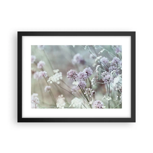Poster in black frame - Sweet Filigrees of Herbs - 40x30 cm