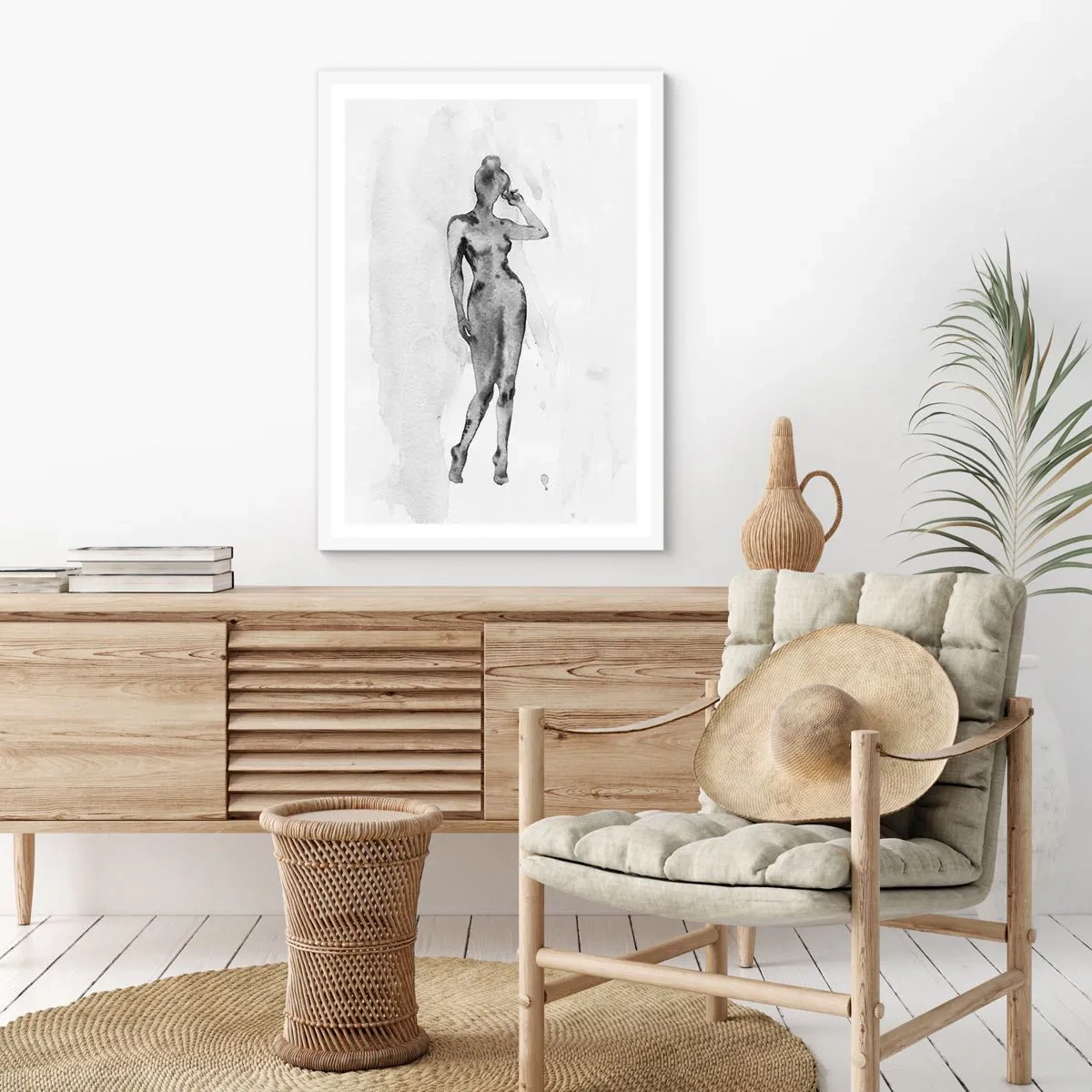 Poster in white frmae - Study of Ideal of Feminity - 40x50 cm