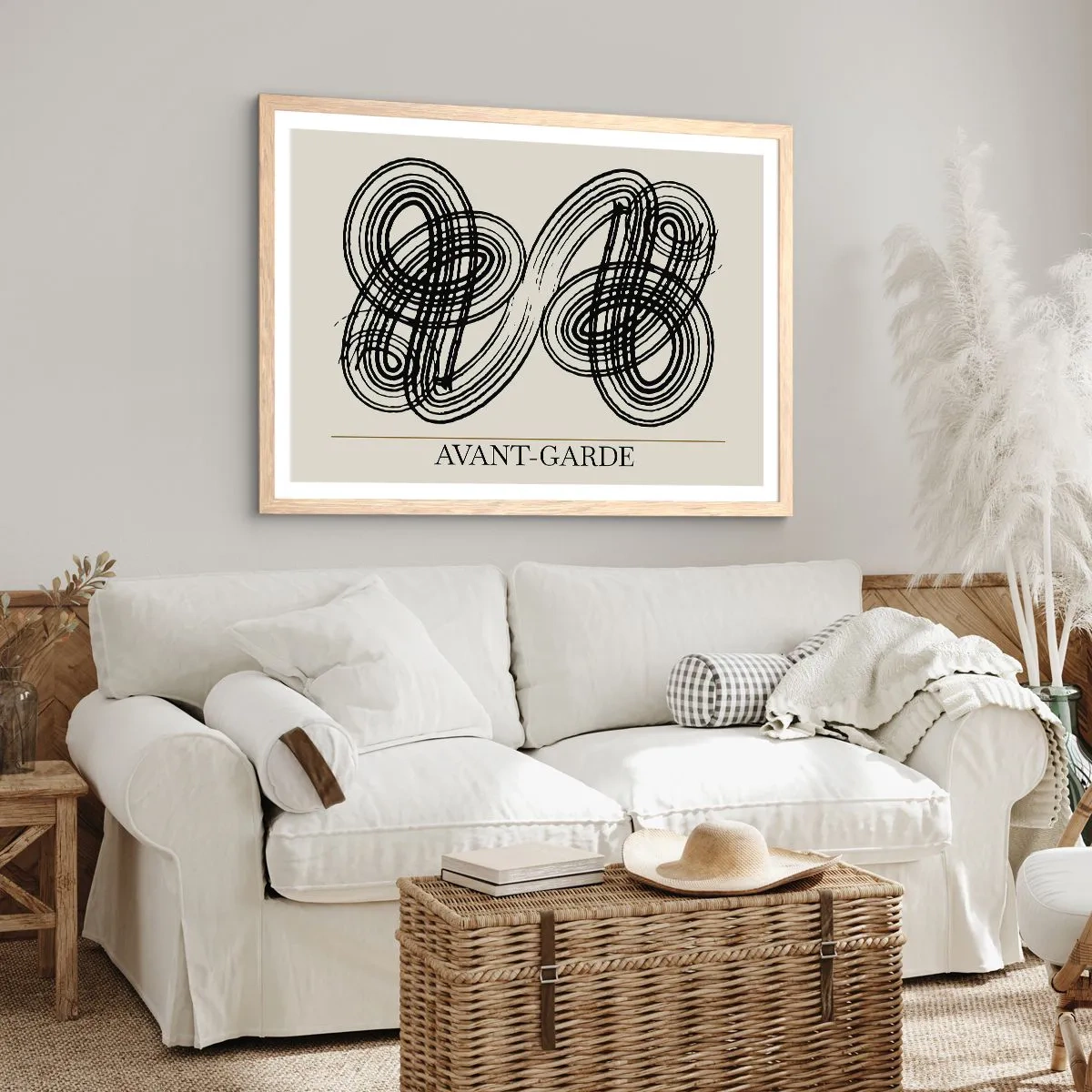 Poster in light oak frame - Spontaneous Result - 100x70 cm