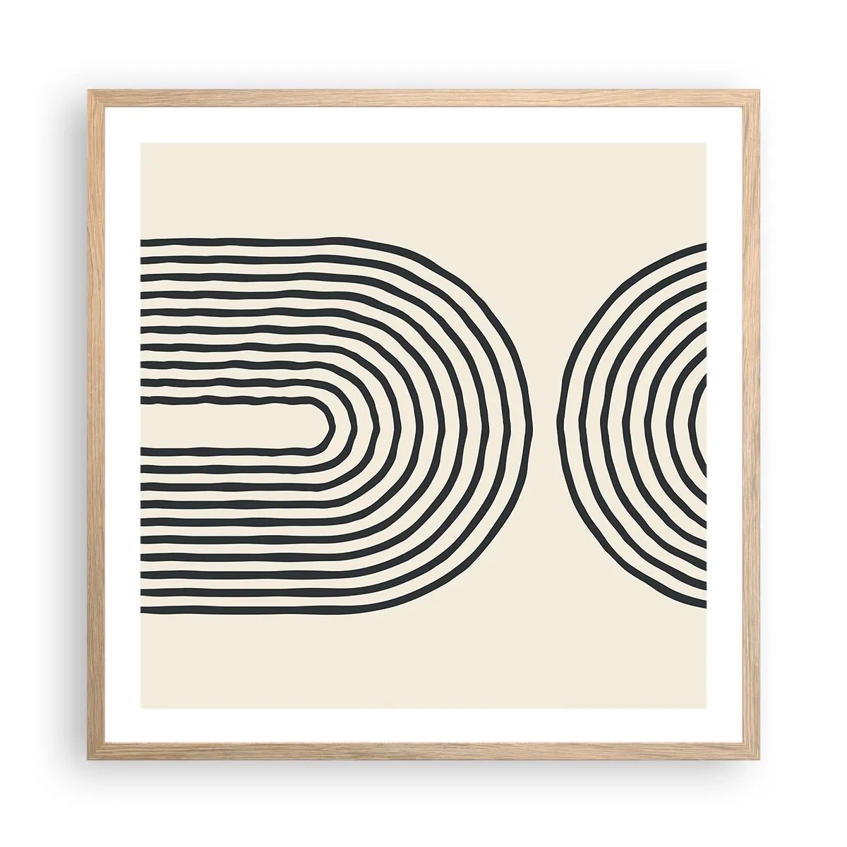 Poster in light oak frame - In One Moment… - 60x60 cm