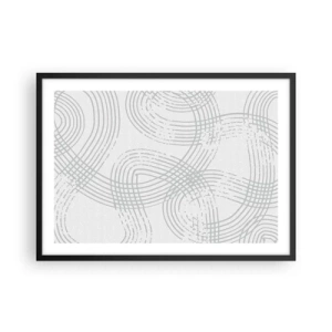 Poster in black frame - No Straight Line - 70x50 cm