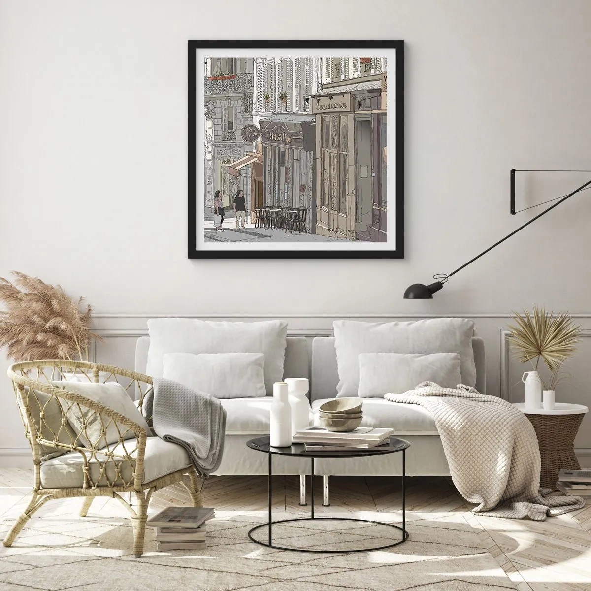 Poster in black frame - City Joys - 30x30 cm
