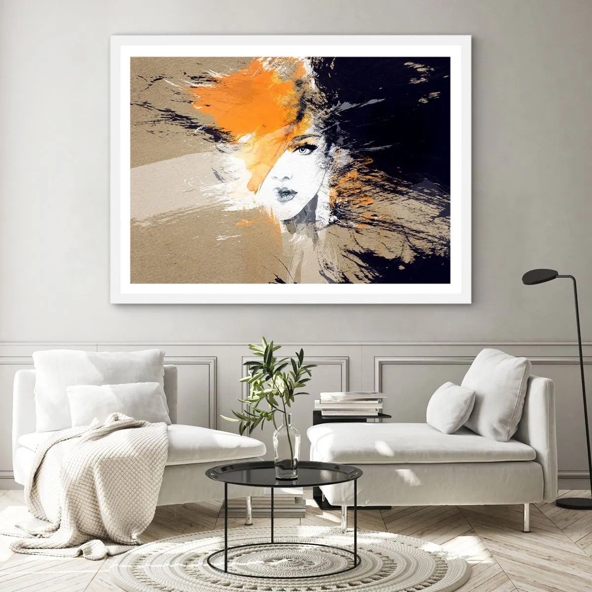Poster in white frmae - And There Was Light - 70x50 cm