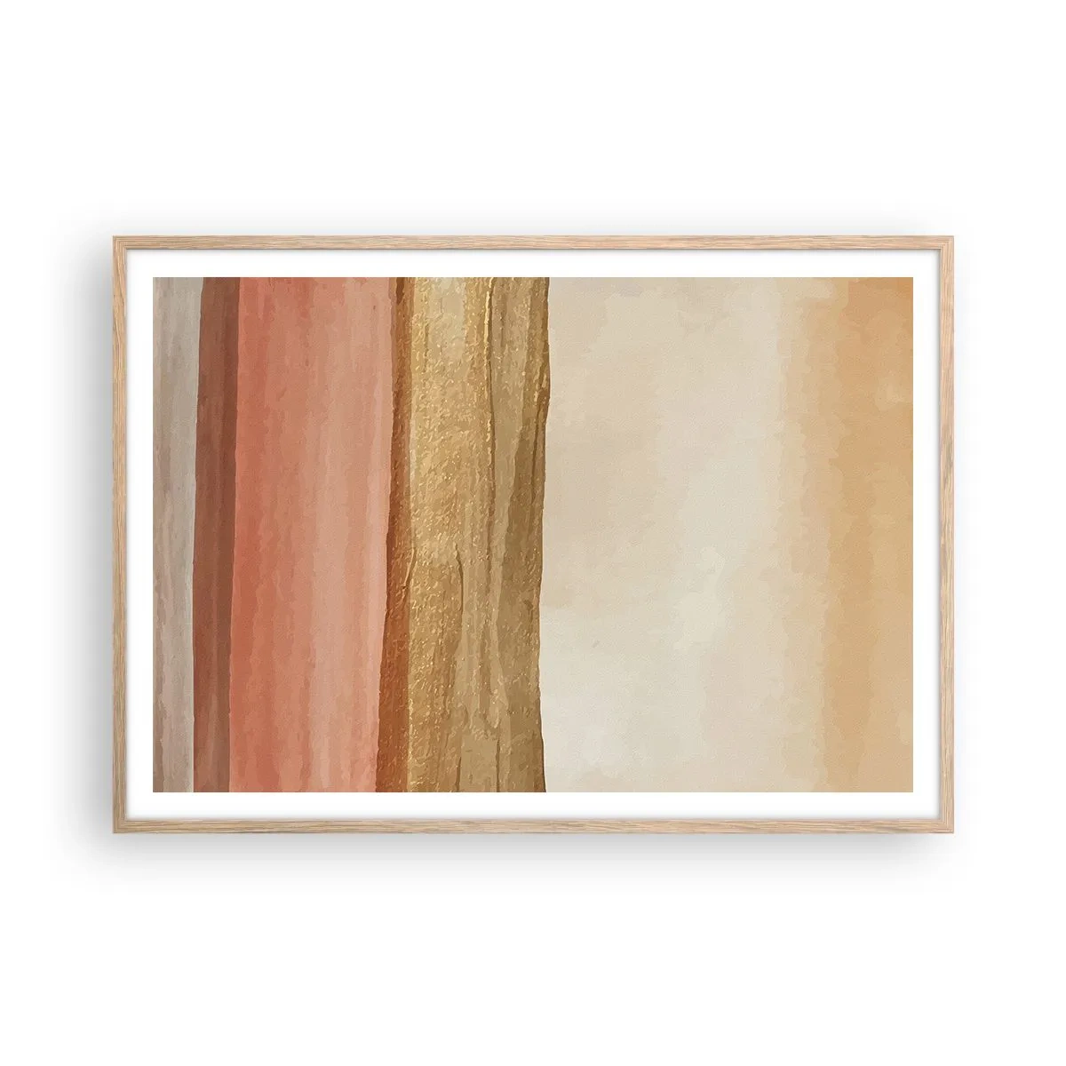 Poster in light oak frame - Vertical Composition - 100x70 cm