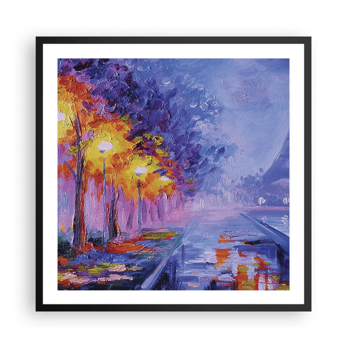 Poster in black frame - Dreamed Walk - 60x60 cm