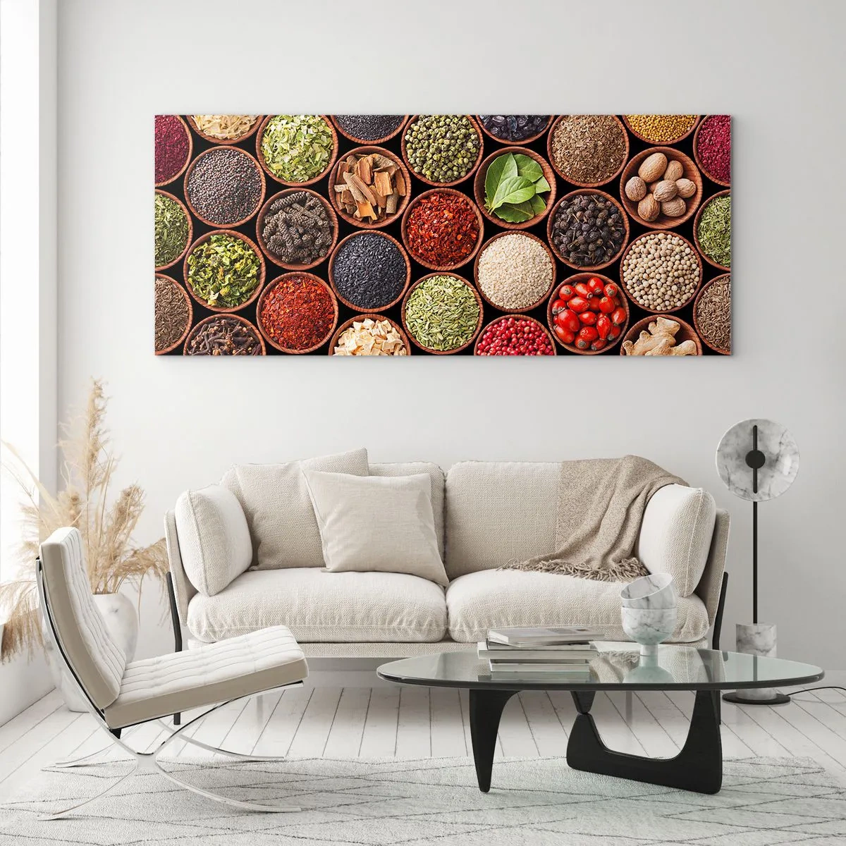 Glass picture - All Flavours of the World - 90x30 cm