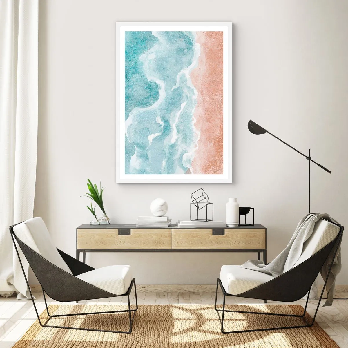 Poster in white frmae - Cloudy Abstract - 30x40 cm