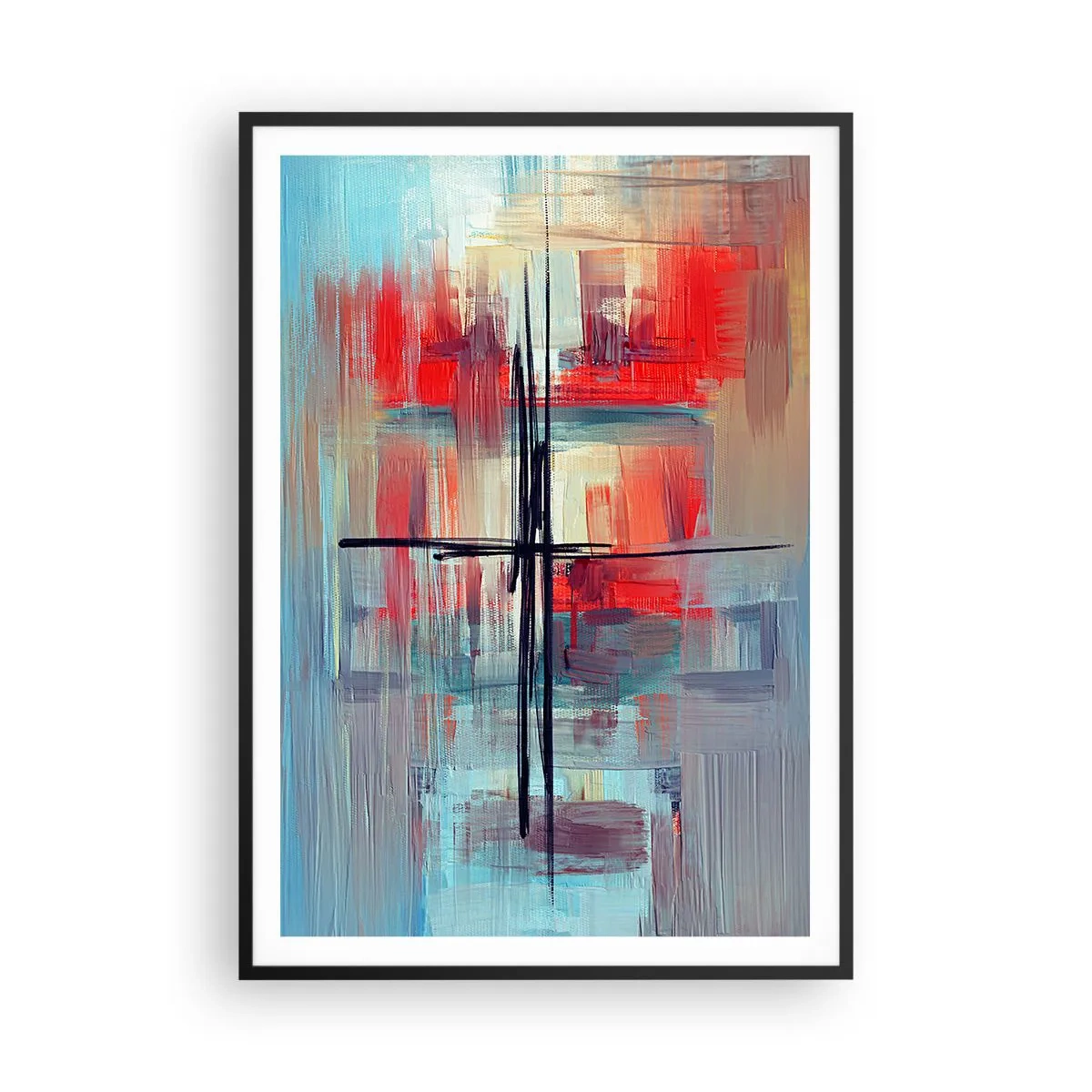 Poster in black frame - Landscape in a foreign Dimension - 70x100 cm