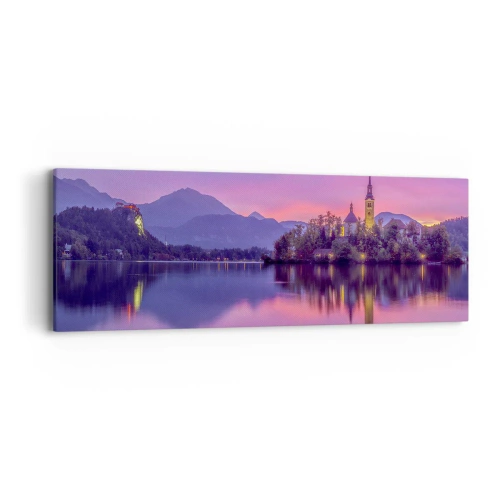 Canvas picture - Fairytale Island by Dusk - 90x30 cm