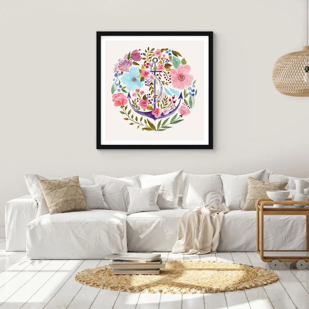 Poster in black frame - Good Dream of a Sailor - 50x50 cm