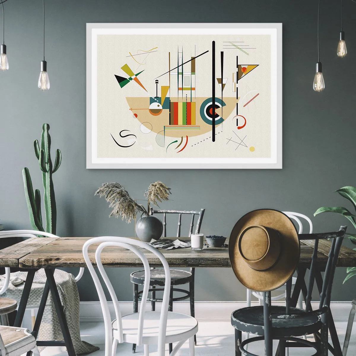 Poster in white frmae - And the World Laughs - 100x70 cm