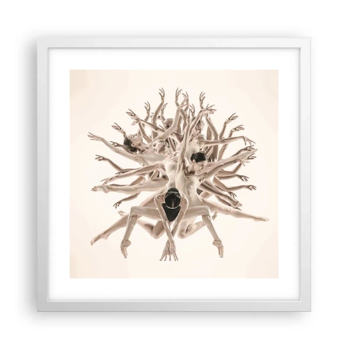 Poster in white frmae - Dance in Bloom - 40x40 cm