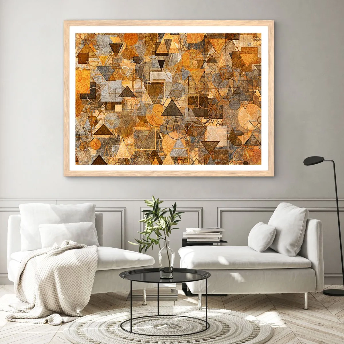 Poster in light oak frame - World Caught in One Form - 40x30 cm