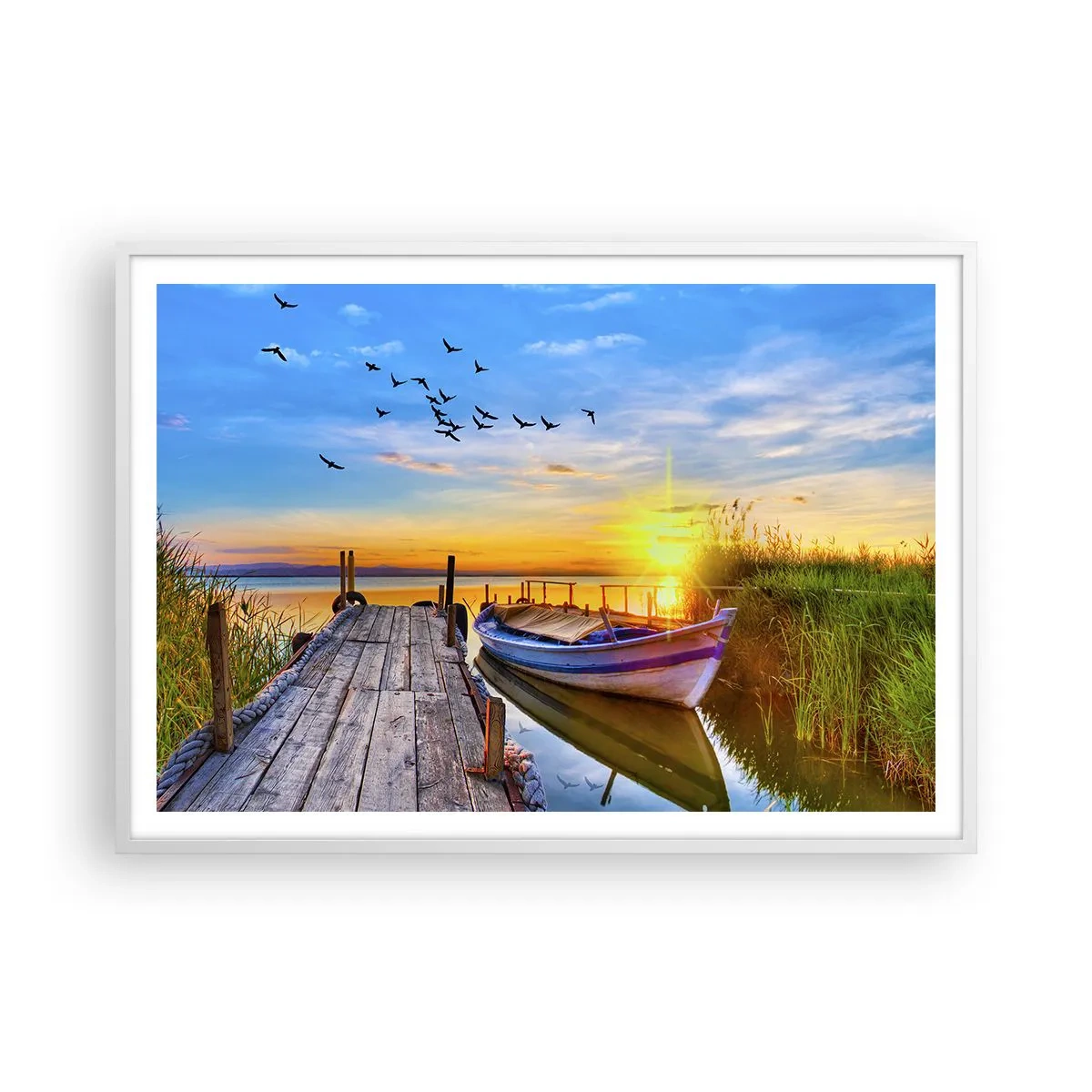 Poster in white frmae - Goodbye, See You tomorrow - 100x70 cm