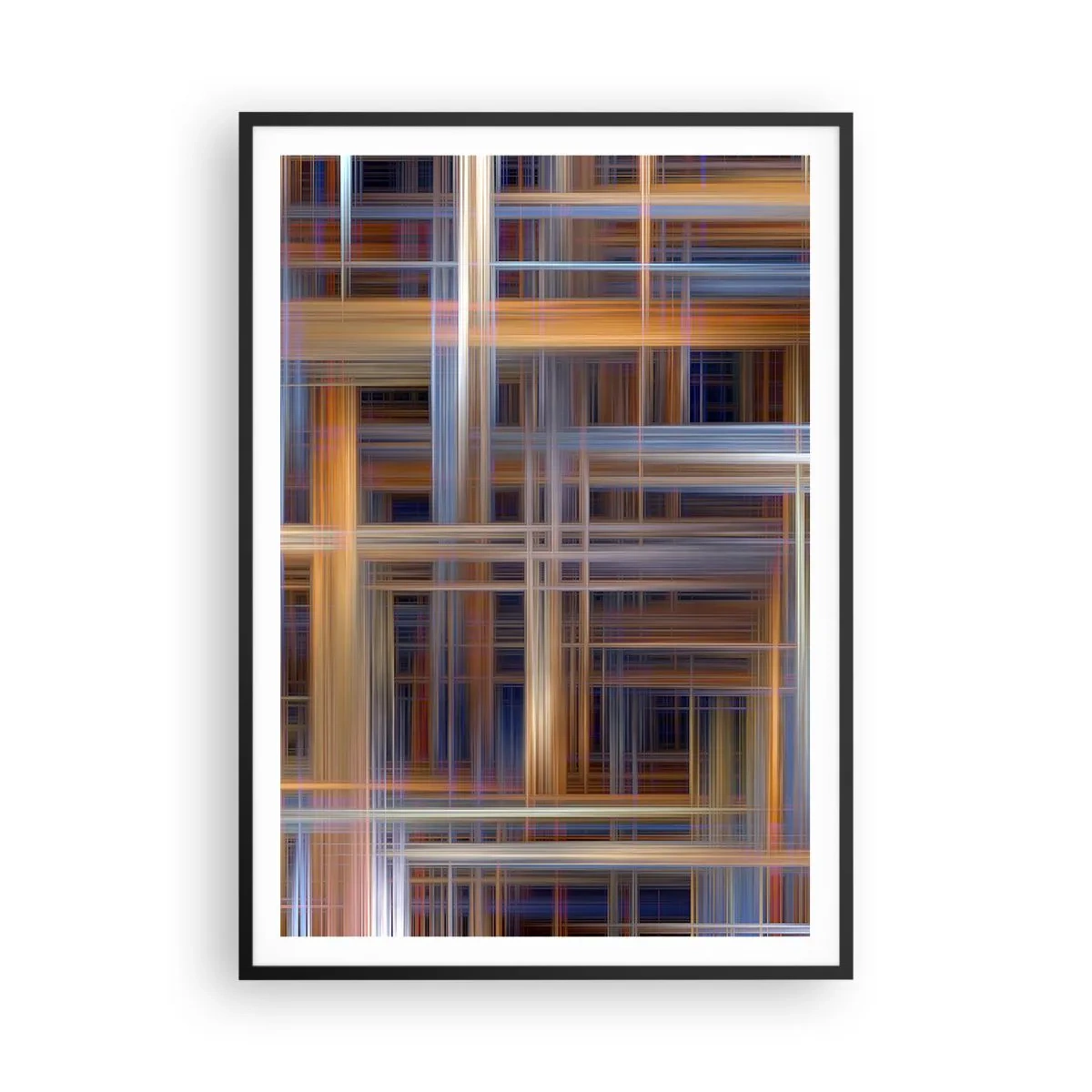 Poster in black frame - Light Woven - 70x100 cm