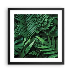 Poster in black frame - In a Green Hug - 40x40 cm