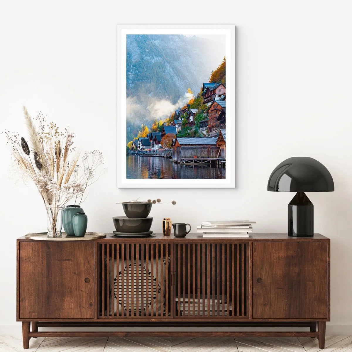 Poster in white frmae - Alpine Atmosphere - 70x100 cm
