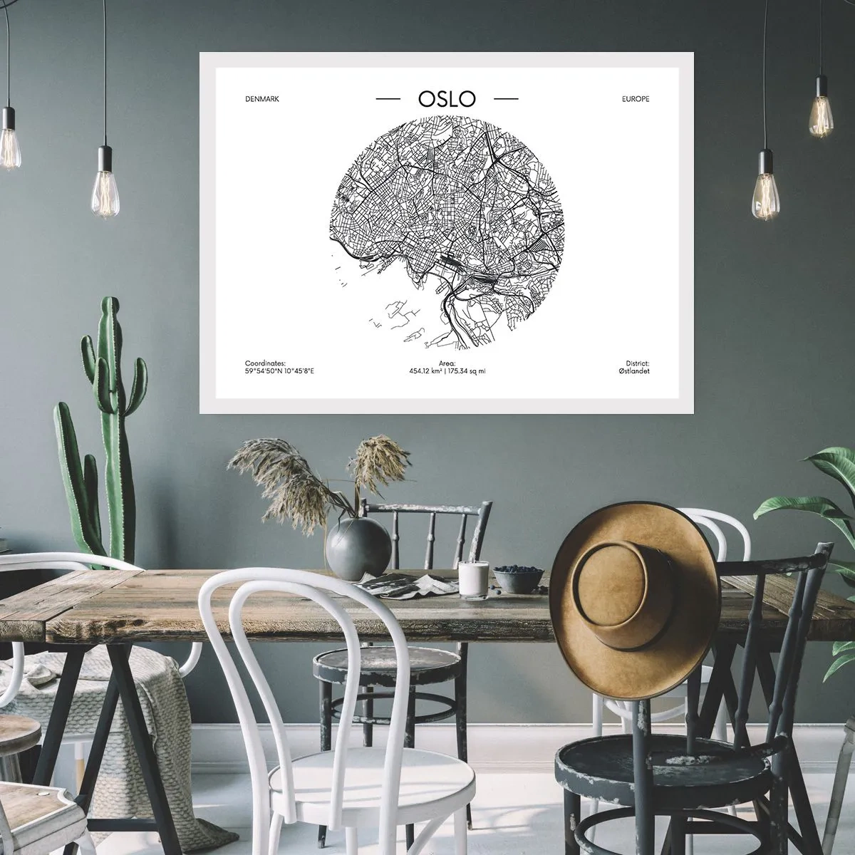 Poster - Anatomy of Oslo - 91x61 cm