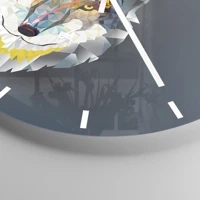 Clock face with lines