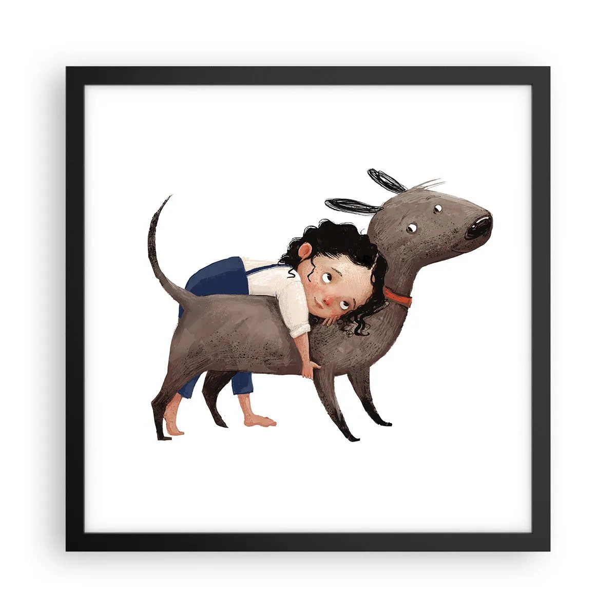 Poster in black frame - Best Friends - 40x40 cm