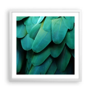 Poster in white frmae - Precision of Parrot Nature - 50x50 cm