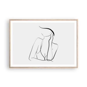 Poster in light oak frame - On Waves of Dreams - 100x70 cm