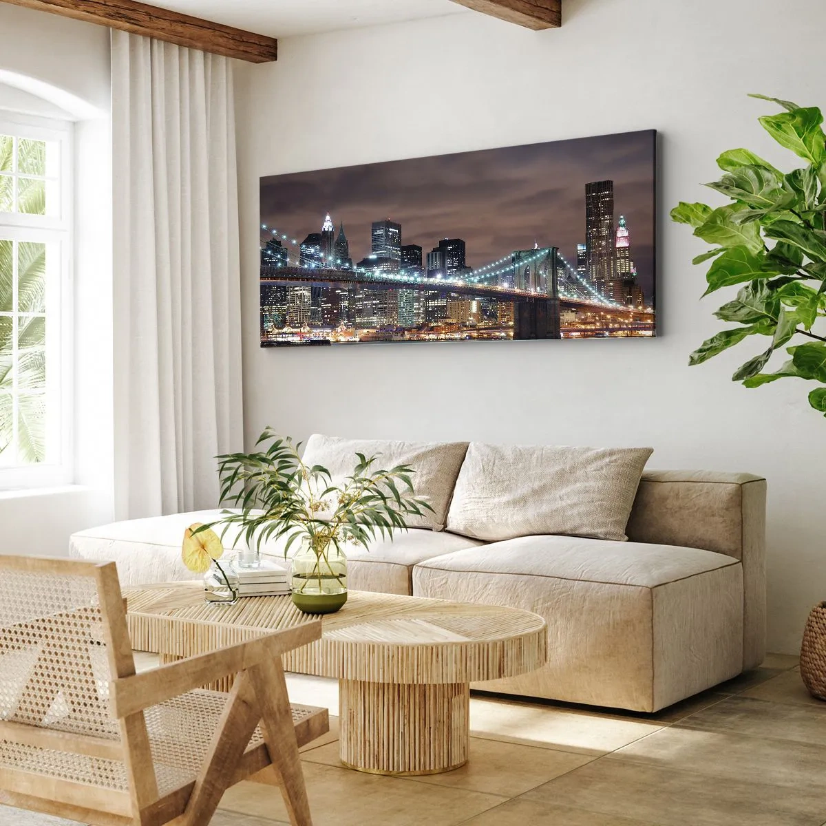 Canvas picture - Big City Lights - 90x30 cm