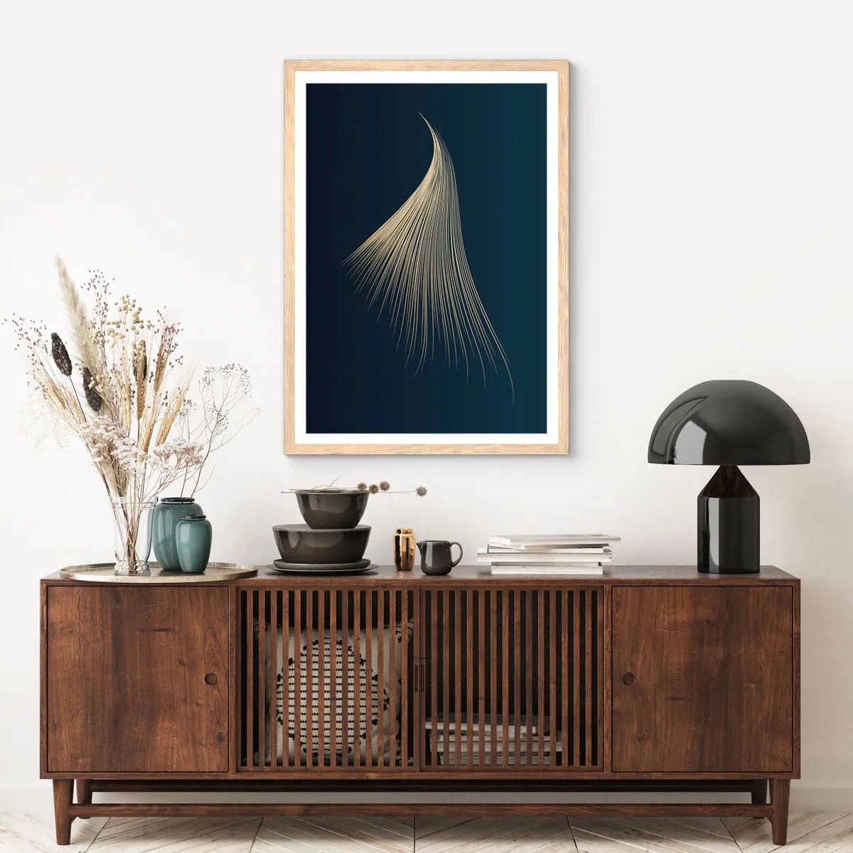 Poster in light oak frame - Like Angel's Hair - 40x50 cm