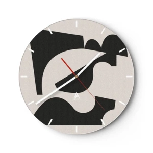 Wall clock - Clock on glass - For Self-construction - 40x40 cm