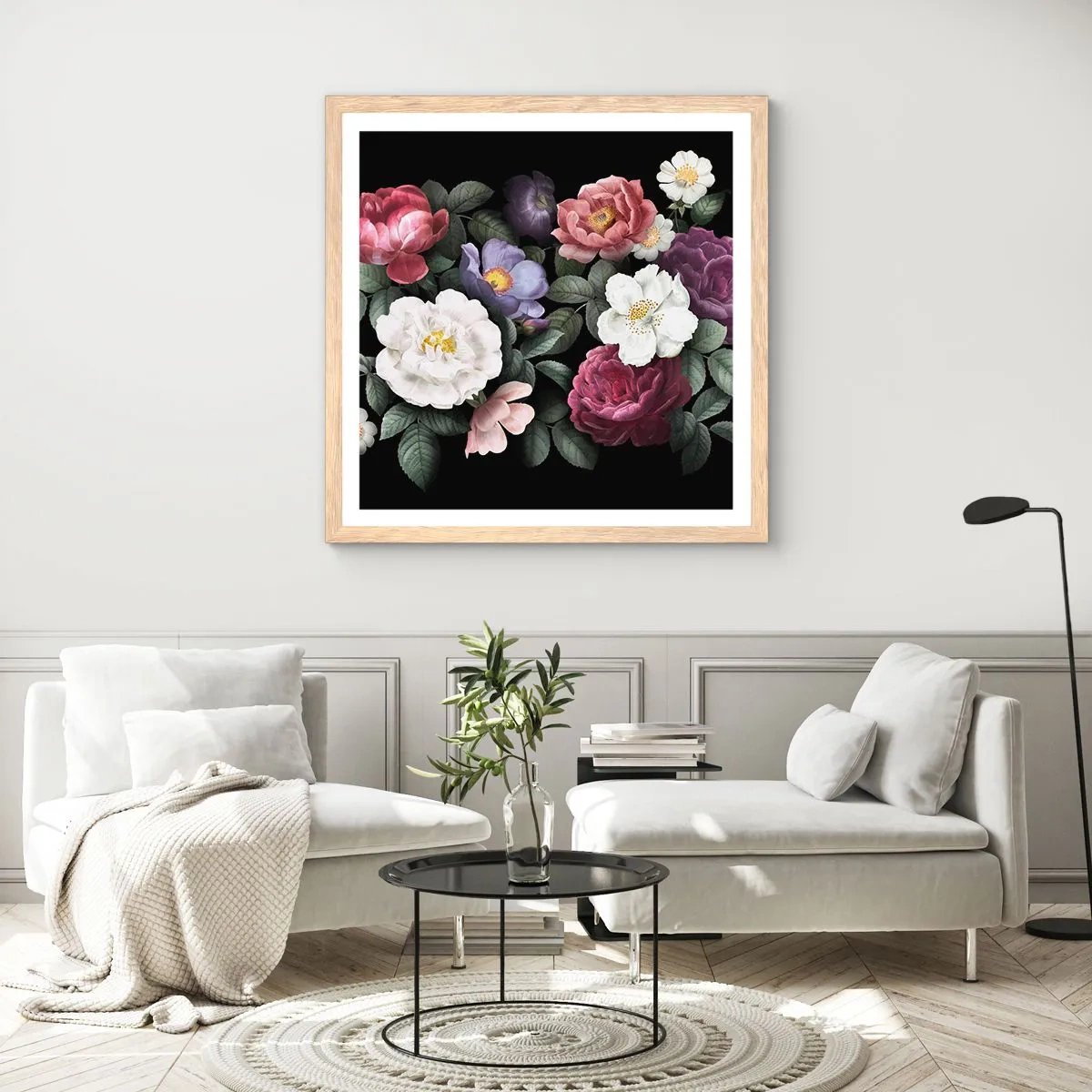 Poster in light oak frame - From an English Garden - 40x40 cm