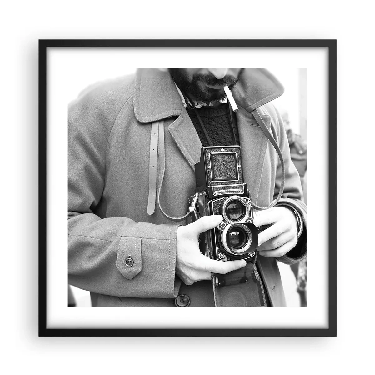 Poster in black frame - In Retro Style - 50x50 cm