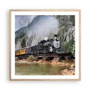 Poster in light oak frame - Where Are You off to? - 60x60 cm