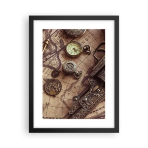 Poster in black frame - Adventure Calls - 30x40 cm