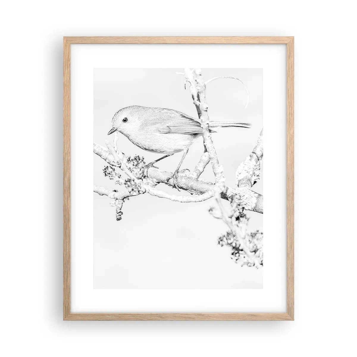 Poster in light oak frame - Winter Morning - 40x50 cm