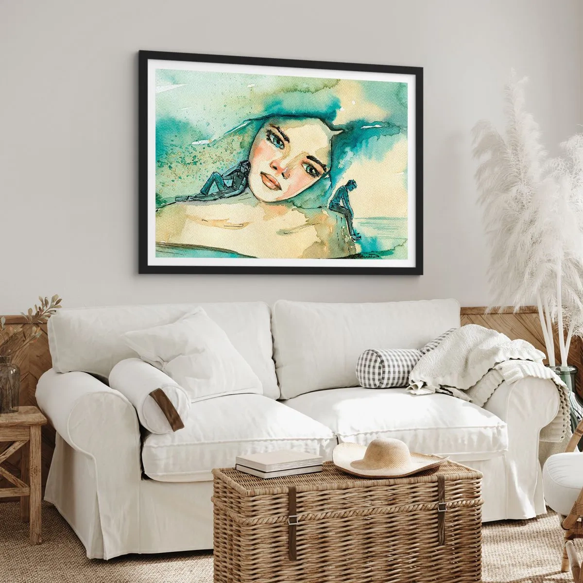 Poster in black frame - Am I Blue? - 70x50 cm