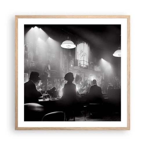 Poster in light oak frame - In Jazz Ambiance - 60x60 cm