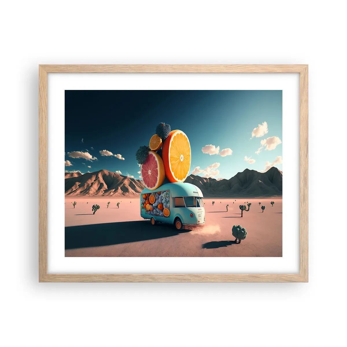 Poster in light oak frame - Taste of Holidays - 50x40 cm