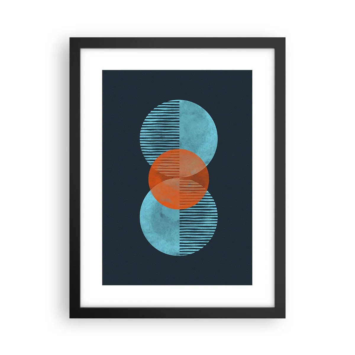 Poster in black frame - Symmetrical Composition - 30x40 cm