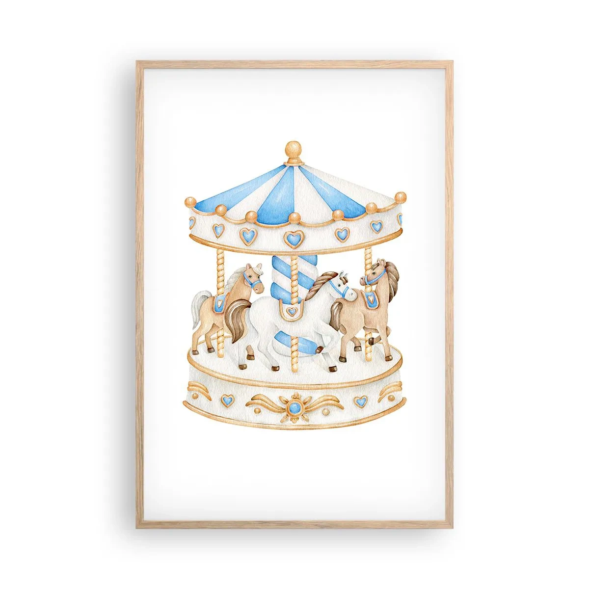 Poster in light oak frame - Sweet Childhood - 61x91 cm